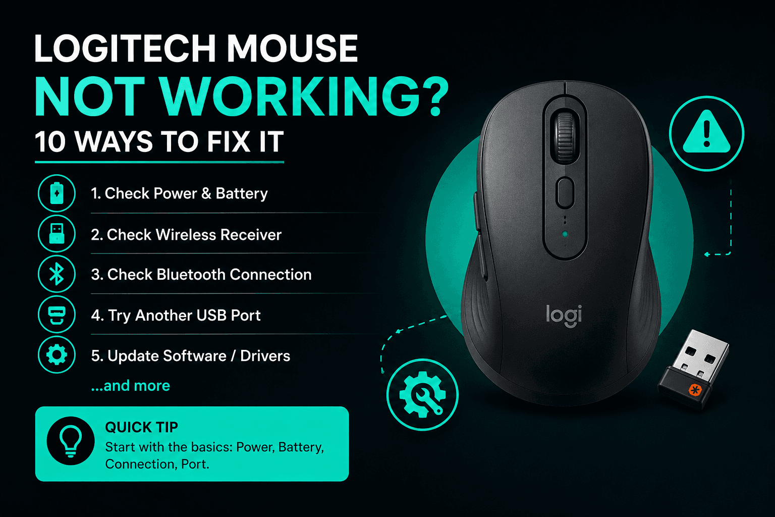 Logitech Mouse Not Working? 10 Ways to Fix It